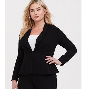 Studio Torrid uptown ponte peplum blazer size 2